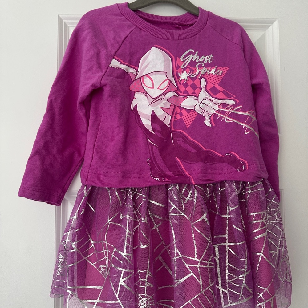 Spider-Themed Kids Costume Dress - Purple